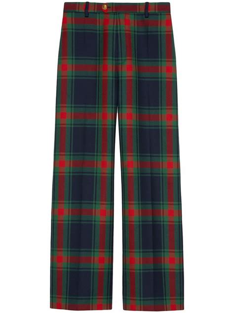 gucci tartan trousers|Gucci trousers for women.